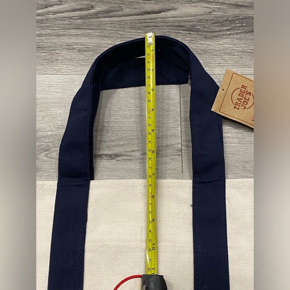 TRADER JOE’S Mini Canvas Tote Bag Navy Blue - Picture 3 of 3